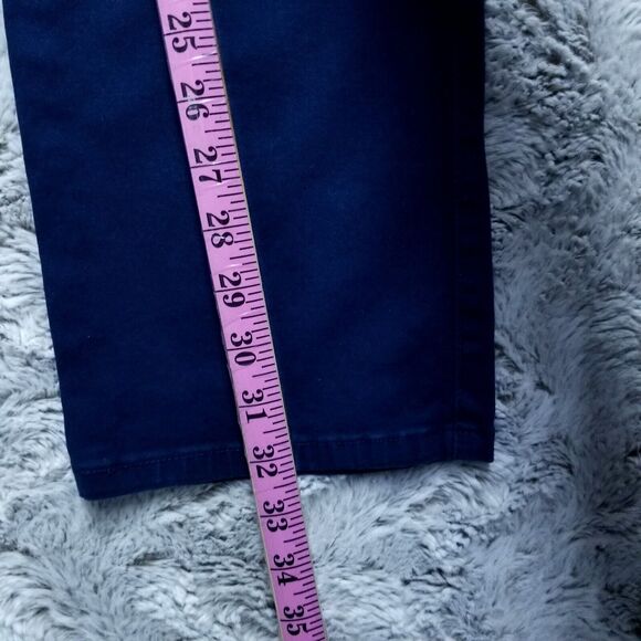 Pionier Chino Khakis Pants Mens 32x32 Blue Flat Front Straight Dark Wash Canvas - Picture 6 of 13